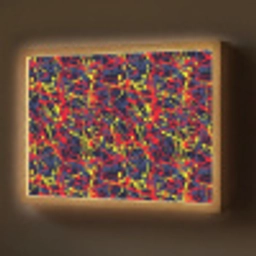 Waterverf - Rood - Geel Light Box met batterij (Wandlamp) middel 907 -z3d_website