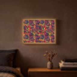 Waterverf - Rood - Geel Light Box met batterij (Wandlamp) middel 907 -sfeer4
