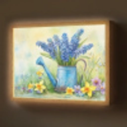 Gieter - Lavendel - Bloesems Light Box met batterij (Wandlamp) middel -z3d_website