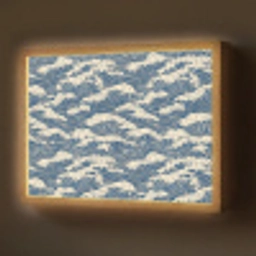 Golven - Klassiek - Blauw Light Box met batterij (Wandlamp) middel 907 -z3d_website