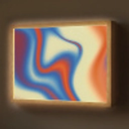 Golven - Kleurrijk - Abstract Light Box met batterij (Wandlamp) middel -z3d_website