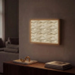 Golven - Patroon - Goud Light Box met batterij (Wandlamp) middel 907 -sfeer1
