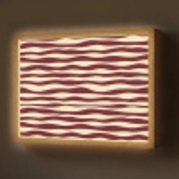 Golven - Rood - Patroon - Crème Light Box met batterij (Wandlamp) middel 907 -z3d_website
