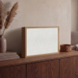 Golven - Ribbels - Wit Light Box met batterij (Wandlamp) middel 907 -sfeer2