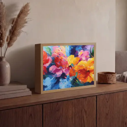 Golvend - Energie - warm Light Box met batterij (Wandlamp) middel -sfeer2