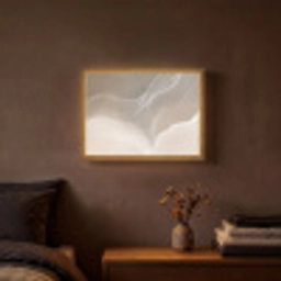 Golvende lijnen - Luchtstromen - Harmonieus Light Box met batterij (Wandlamp) middel -sfeer4