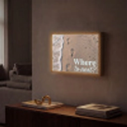 Where to next - Strand - Voetstappen Light Box met batterij (Wandlamp) middel -sfeer1
