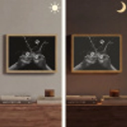 Whiskyglazen - Ijs - Spetters - Zwart Light Box met batterij (Wandlamp) middel -sfeer3