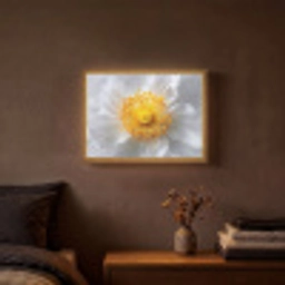 Wit - Bloem - Elegant Light Box met batterij (Wandlamp) middel -sfeer4