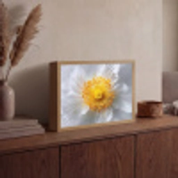 Wit - Bloem - Elegant Light Box met batterij (Wandlamp) middel -sfeer2