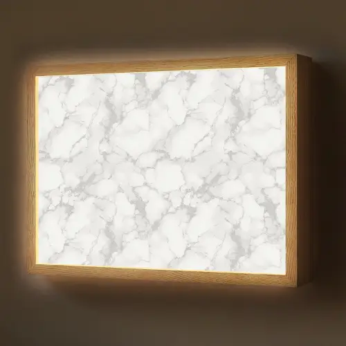 Wit - Marmer - Grijs Light Box met batterij (Wandlamp) middel 907 -z3d_website