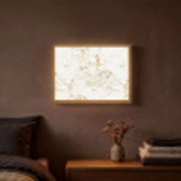 Wit - Marmer - Luxe - Goud Light Box met batterij (Wandlamp) middel 907 -sfeer4
