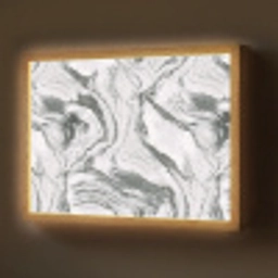 Wit - Marmer - Golvend - Grafiet Light Box met batterij (Wandlamp) middel 907 -z3d_website