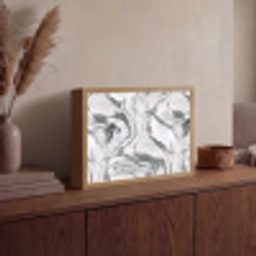 Wit - Marmer - Golvend - Grafiet Light Box met batterij (Wandlamp) middel 907 -sfeer2