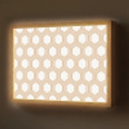 Wit - Patroon - Symmetrisch - Modern Light Box met batterij (Wandlamp) middel 907 -z3d_website