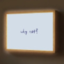 Why not - Blauw - Donker blauw - Quote Light Box met batterij (Wandlamp) middel -z3d_website