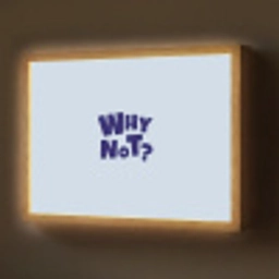 Why not - Blauw - Licht blauw - Quote Light Box met batterij (Wandlamp) middel -z3d_website