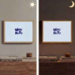 Why not - Blauw - Licht blauw - Quote Light Box met batterij (Wandlamp) middel -sfeer3
