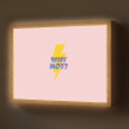 Why not - Bliksem - Roze Light Box met batterij (Wandlamp) middel -z3d_website