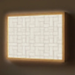 Vlechtwerk - Banen - Beige Light Box met batterij (Wandlamp) middel 907 -z3d_website