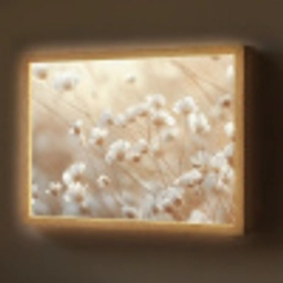 Wilde - Bloemen - Wit Light Box met batterij (Wandlamp) middel -z3d_website