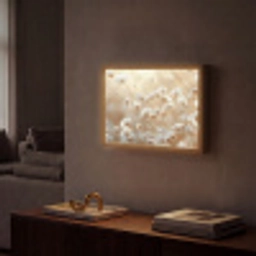 Wilde - Bloemen - Wit Light Box met batterij (Wandlamp) middel -sfeer1