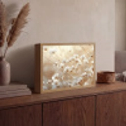 Wilde - Bloemen - Wit Light Box met batterij (Wandlamp) middel -sfeer2
