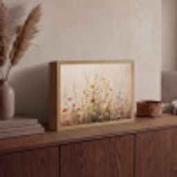 Wilde bloemen - Penseelstreken - Rustgevend Light Box met batterij (Wandlamp) middel -sfeer2