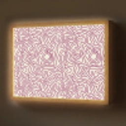 Kronkelende lijn - Magenta - Crème Light Box met batterij (Wandlamp) middel 907 -z3d_website