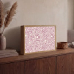 Kronkelende lijn - Magenta - Crème Light Box met batterij (Wandlamp) middel 907 -sfeer2