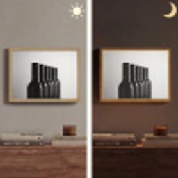 Wijnflessen - Zwart - Minimalistisch Light Box met batterij (Wandlamp) middel -sfeer3