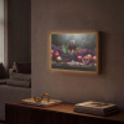 Wijn - Fruit - Stilleven Light Box met batterij (Wandlamp) middel -sfeer1
