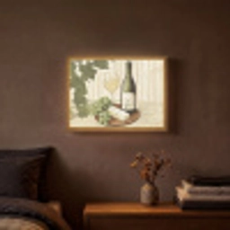 Wijn - Druiven - Kaas - Bladeren Light Box met batterij (Wandlamp) middel -sfeer4
