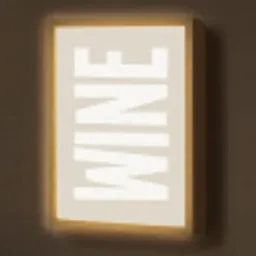 Wine - Japandi - Vintage - Wit Light Box met batterij (Wandlamp) middel -z3d_website