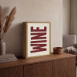 Wine - Red - Decoratie - Japandi Light Box met batterij (Wandlamp) middel -sfeer2