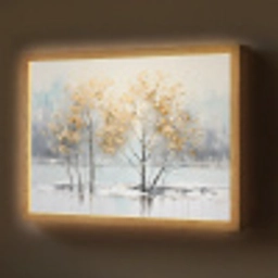 Winter - Bomen - Natuur - Acryl - Kunst Light Box met batterij (Wandlamp) middel -z3d_website