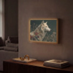 Wolf - Bloemen - Natuur Light Box met batterij (Wandlamp) middel -sfeer1