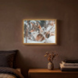 Wolf - Sneeuw - Winter - Dieren - Natuur - Sneeuw Light Box met batterij (Wandlamp) middel -sfeer4