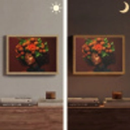 Vrouw - lychee - exotisch Light Box met batterij (Wandlamp) middel -sfeer3