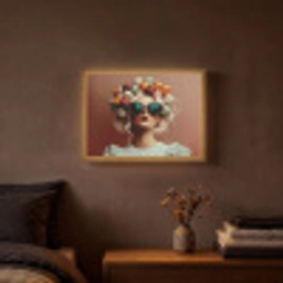 Vrouw - Macarons - Bril Light Box met batterij (Wandlamp) middel -sfeer4