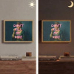 Vrouw - Portret - Kroon Light Box met batterij (Wandlamp) middel -sfeer3