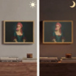 Vrouw - Portret - Kauwgombel Light Box met batterij (Wandlamp) middel -sfeer3