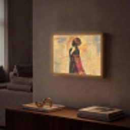 Vrouw - Silhouet - Patronen - Sierlijk Light Box met batterij (Wandlamp) middel -sfeer1