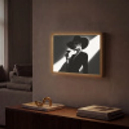 Vrouw - Wijn - Chic Light Box met batterij (Wandlamp) middel -sfeer1