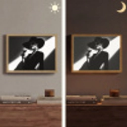 Vrouw - Wijn - Chic Light Box met batterij (Wandlamp) middel -sfeer3