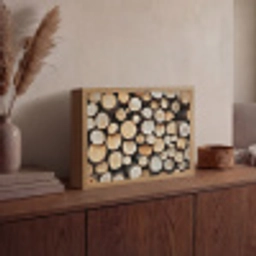 Hout - Boomstammen - Textuur Light Box met batterij (Wandlamp) middel -sfeer2