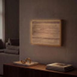 Houtlook - Bruin Light Box met batterij (Wandlamp) middel -sfeer1