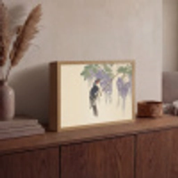 Specht - Bloemen - Paars Light Box met batterij (Wandlamp) middel -sfeer2