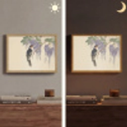 Specht - Bloemen - Paars Light Box met batterij (Wandlamp) middel -sfeer3