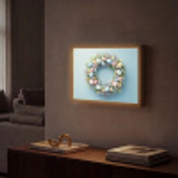 Krans - Eieren - Bloemen Light Box met batterij (Wandlamp) middel -sfeer1